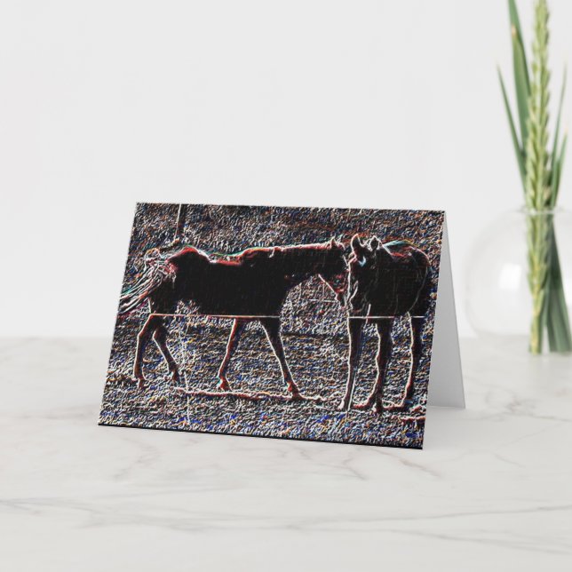 Horse Play Holiday Card (Front)