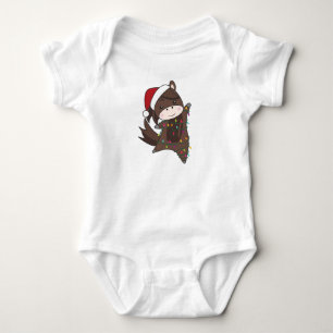 Horse Pony Christmas Snow Winter Animals Horses Baby Bodysuit