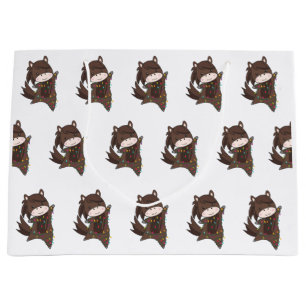 Horse Pony Christmas Snow Winter Animals Horses Large Gift Bag