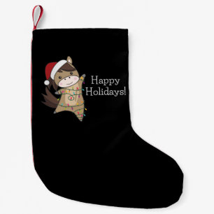 Horse Pony Christmas Snow Winter Animals Horses Small Christmas Stocking