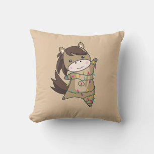 Horse Pony Christmas Snow Winter Animals Horses Th Cushion