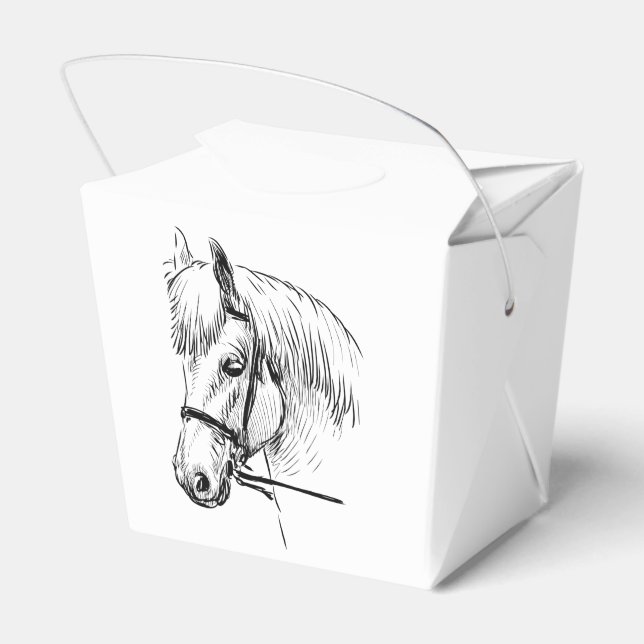 Horse Pony Western Country Equestrian Party Favour Box (Back Side)