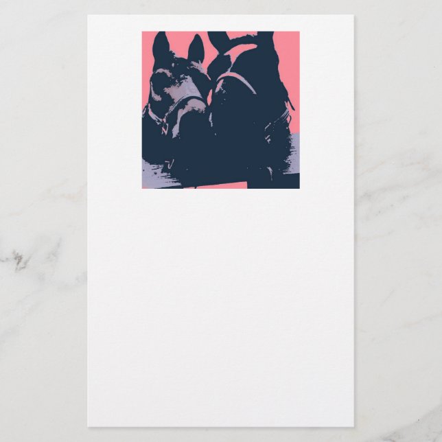 Horse Pop Art Stationery (Front)