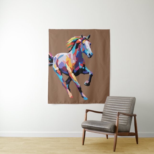 Horse pop art  tapestry (In Situ)