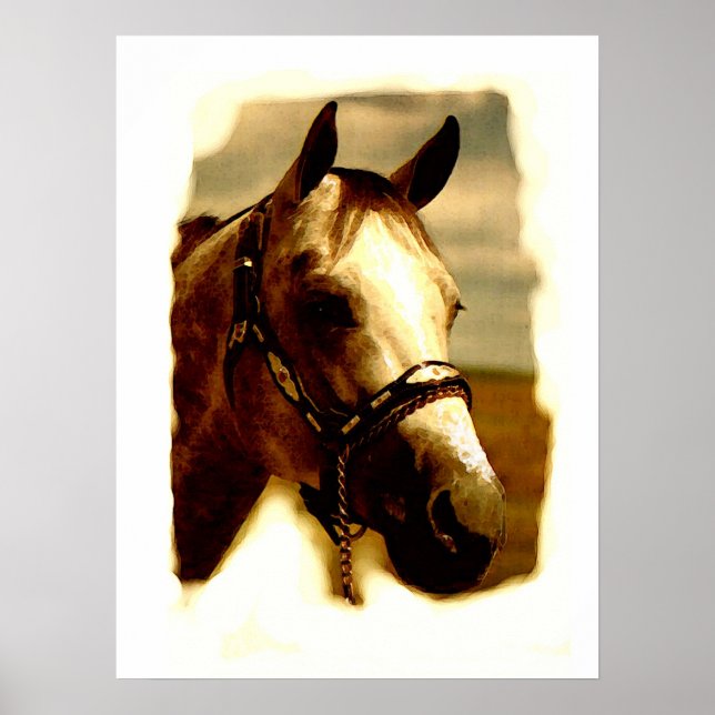 Horse Portrait Artwork Poster (Front)
