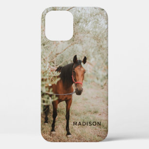 Horse Portrait Custom Equine Animal Personalised iPhone 12 Case
