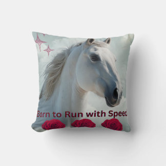Horse Portrait for Equestrian Soul and Horse Lover Cushion