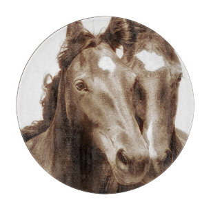 Horse Portrait III Cutting Board