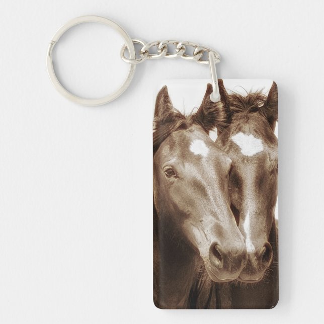 Horse Portrait III Key Ring (Front)