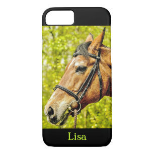 Horse Portrait Personalised Name iPhone 8/7 Case