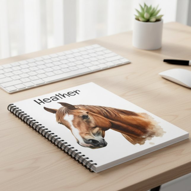Horse Portrait Personalised  Notebook (Creator Uploaded)