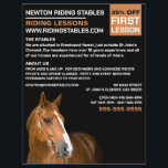 Horse Portrait, Riding Instructor, Academy Flyer<br><div class="desc">Horse Portrait,  Riding Instructor,  Academy Advertising Flyers By The Business Card Store.</div>