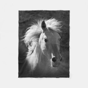 Horse Portrait V Fleece Blanket