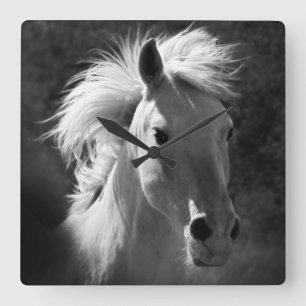 Horse Portrait V Square Wall Clock
