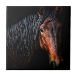 Horse Portrait VII Ceramic Tile