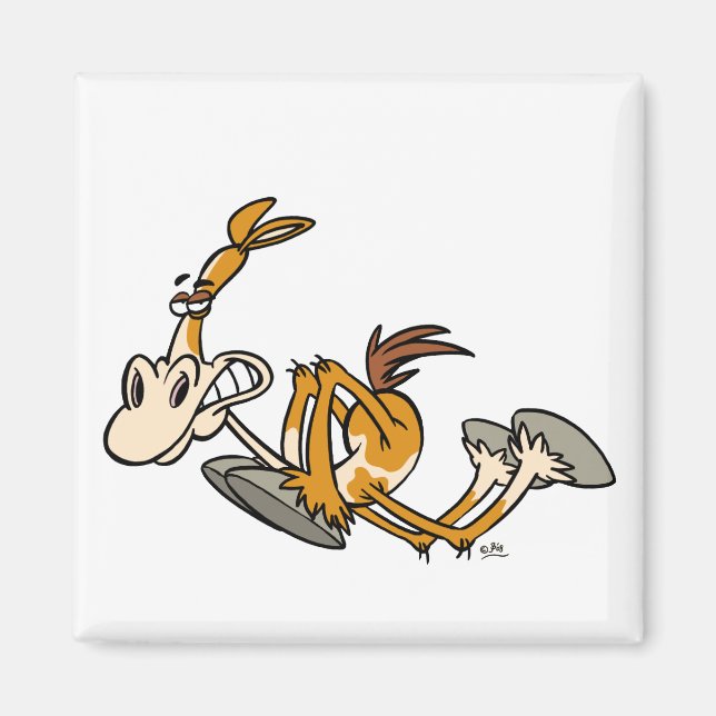 Horse Power cartoon magnet (Front)