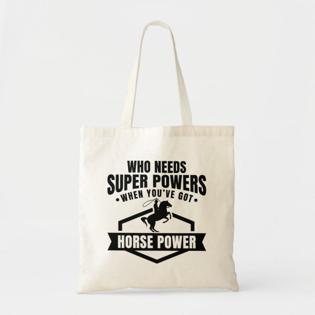 Horse Power Tote Bag (Front)
