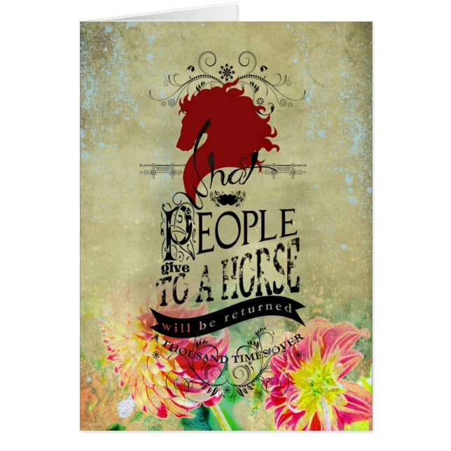 Horse Quote - Card, Greeting/Note (Front)