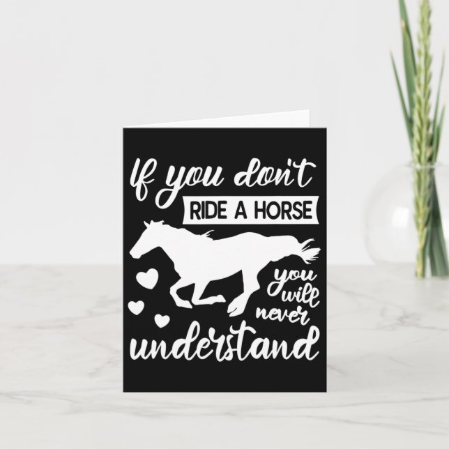 Horse Quote Horsemanship Horseback Riding Equestri Card (Front)