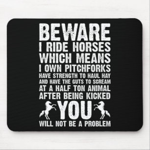 Horse Quote Horses Horseback Riding Equestrian Hor Mouse Pad