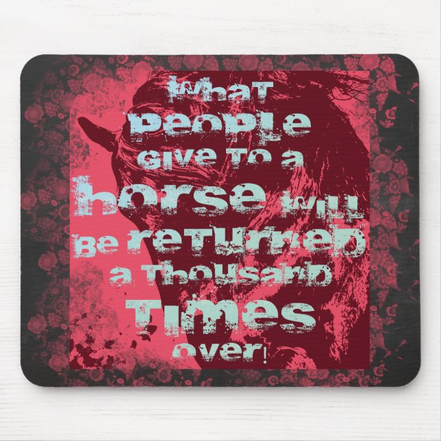 Horse Quote II - Mouse Pad (Front)
