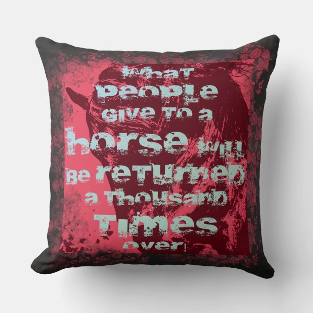 Horse Quote II - Pillow (Front)
