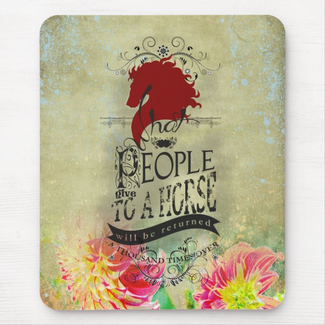 Horse Quote - Mousepad (Front)