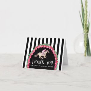Horse Race Derby Bridal Shower Thank You Card