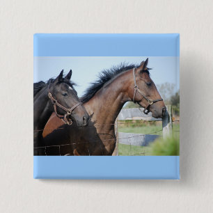 Horse Race Finish Line 15 Cm Square Badge