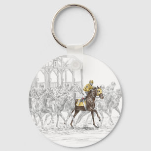 Horse Race Starting Gate Key Ring