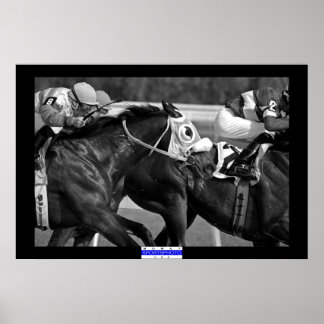 Horse Racing 002 B&W Mowat SpPh Poster