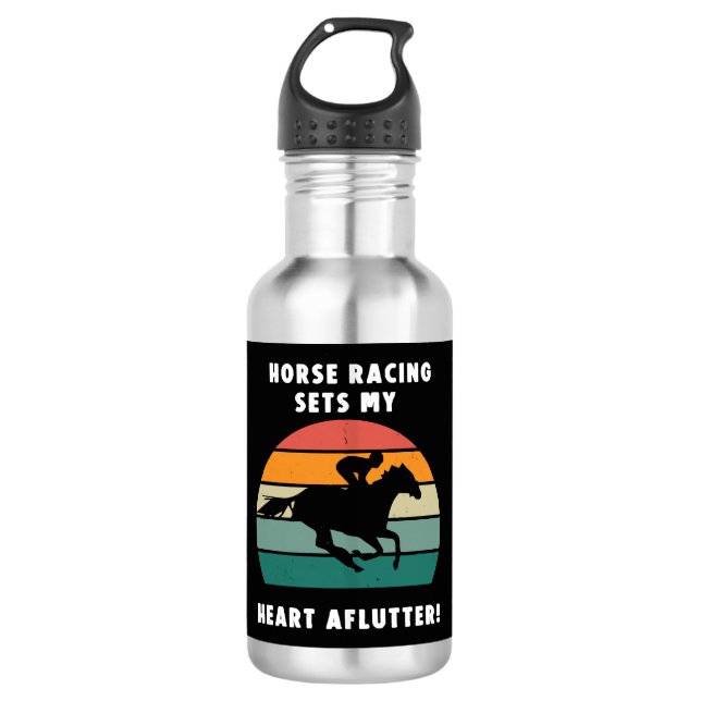 Horse Racing 710 Ml Water Bottle (Front)