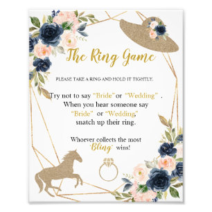 Horse Racing Bridal Shower Game Photo Print