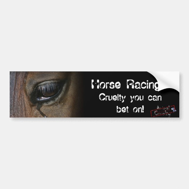 Horse Racing Bumper Sticker (Front)