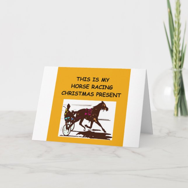 HORSE racing christmas Holiday Card (Front)