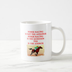 horse racing coffee mug