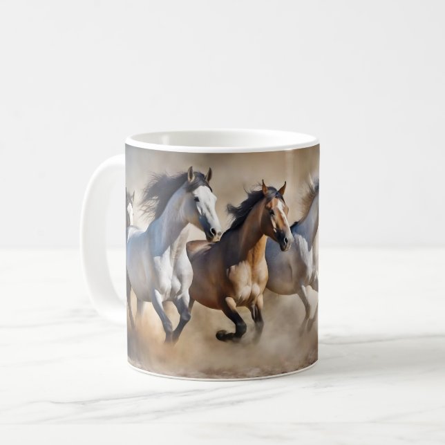 Horse racing coffee mug (Front Left)