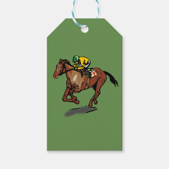 Horse Racing Custom Gift Tags (Front)