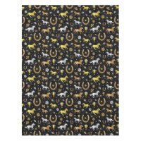Horse Racing Derby Day Party Black Gold Pattern