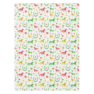 Horse Racing Derby Day Party Colourful Pattern Tablecloth