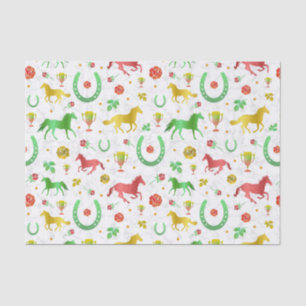 Horse Racing Derby Day Party Colourful Pattern Tissue Paper