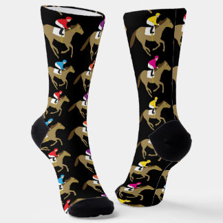 Horse Racing Derby Jockeys Pattern Socks
