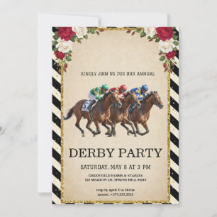 Horse Racing Derby Party Vintage Invitation 2026