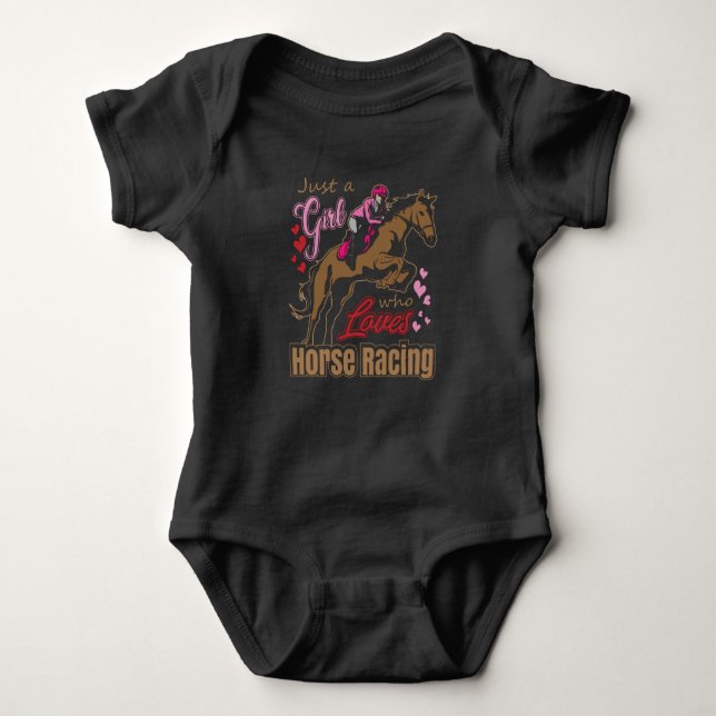 Horse Racing Design For Jockeys And Riders Baby Bodysuit (Front)
