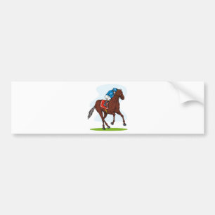 horse racing equestrian sport bumper sticker