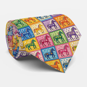 Horse Racing Faux Silk Prize Horse Gentleman's Tie