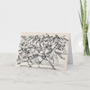 Horse racing greeting cards