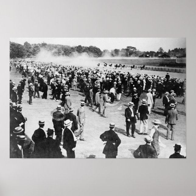 Horse Racing in Saratoga Photograph Poster (Front)