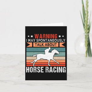 Horse Racing Jockey Horseback Riding Barrel Racer Card