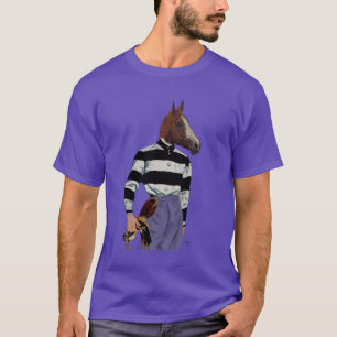 Horse Racing Jockey Portrait T-Shirt